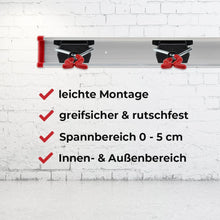 Lade das Bild in den Galerie-Viewer, BRUNS Gerätehalter 75 cm 6 Halter 2 Haken
