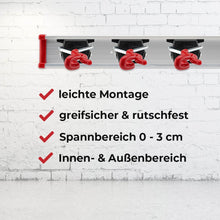 Lade das Bild in den Galerie-Viewer, BRUNS Gerätehalter 30 cm 2 Halter 1 Haken
